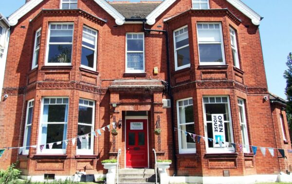 Photo of Preston Park Recovery Centre building with red front door